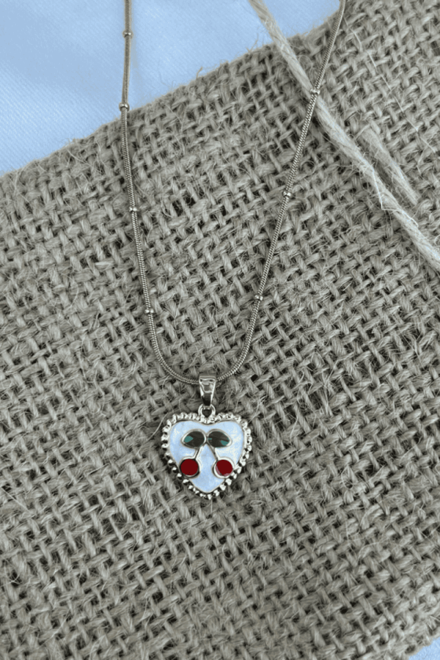 Kalp Model 2 Taraflı Tasarım Kolye