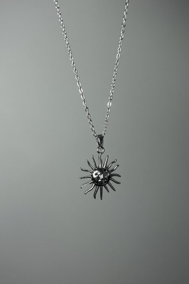 Güneş Model Kolye (silver)