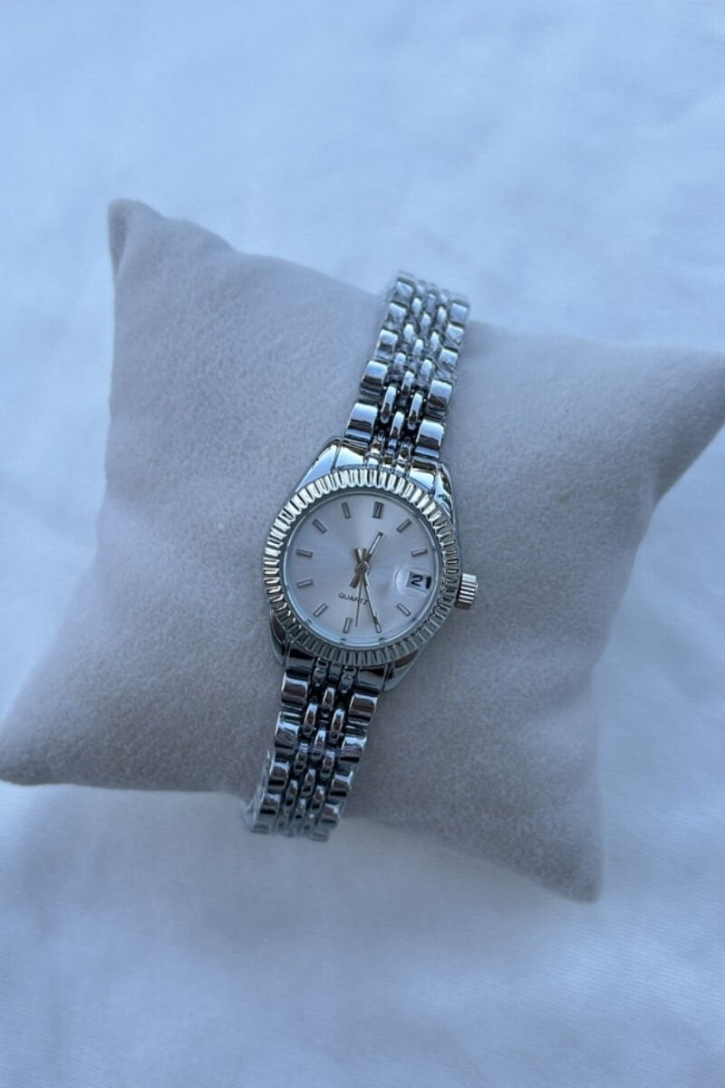 Tasarım Model Silver Çelik Kordon Saat