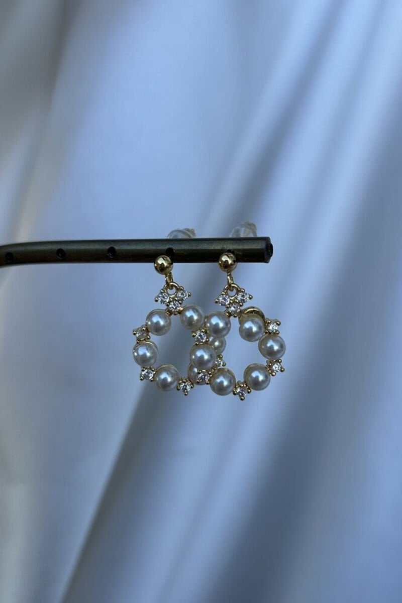 İnci Model Halka Küpe