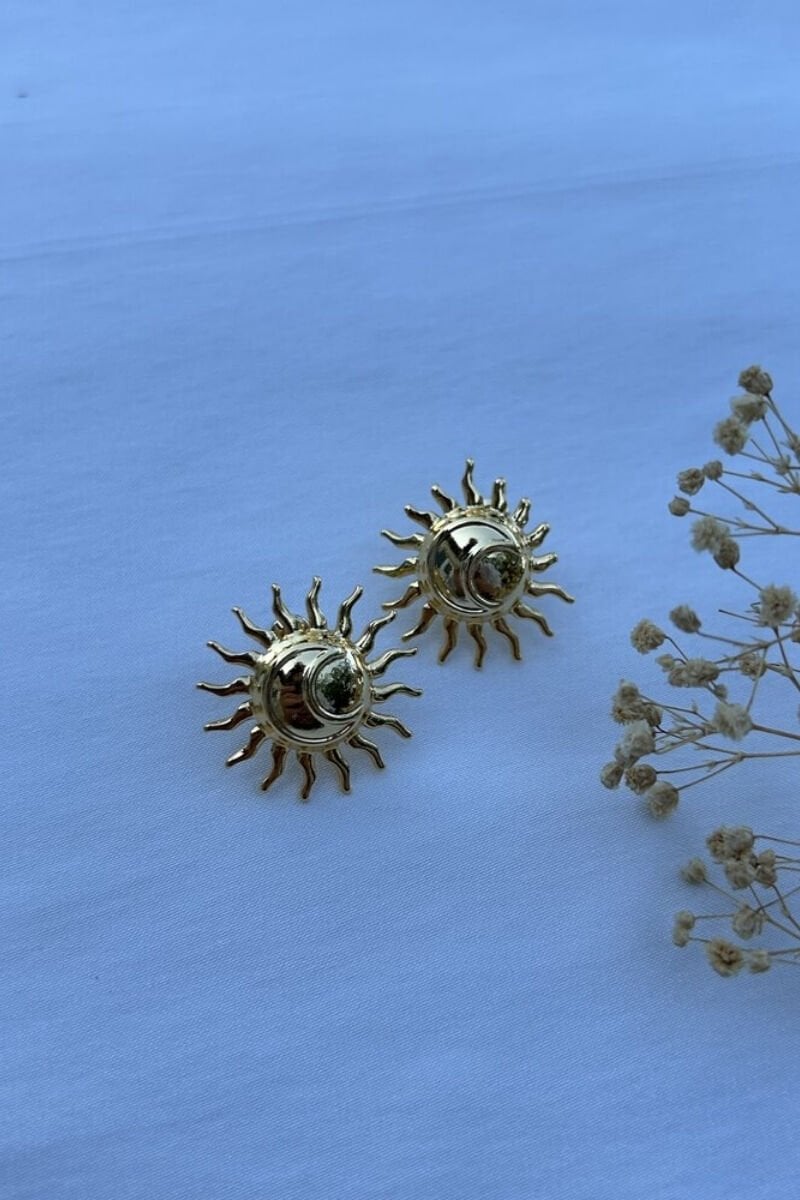 Ay Detaylı Güneş Küpe