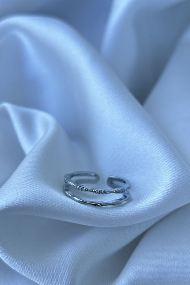 İkili Görünüm Minimal Model Yüzük (silver)