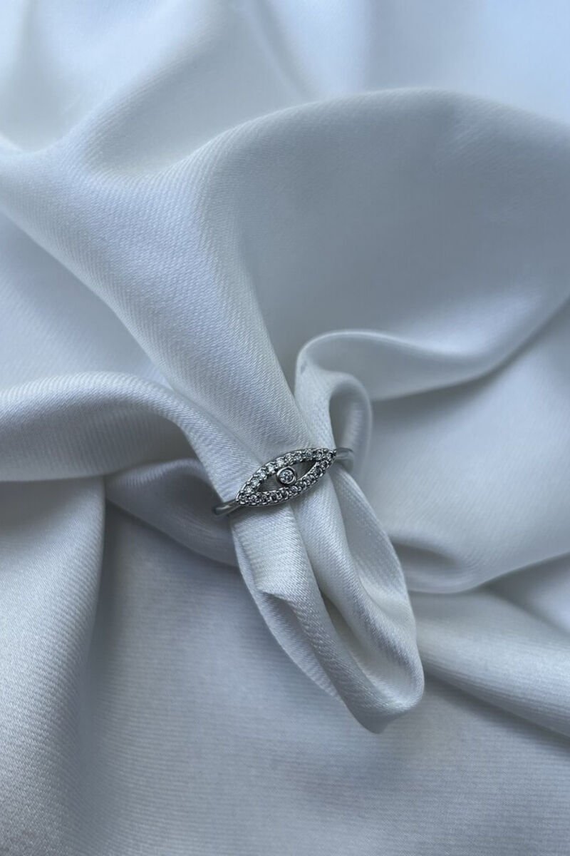 Kristaş Taş Göz Model Yüzük (silver)