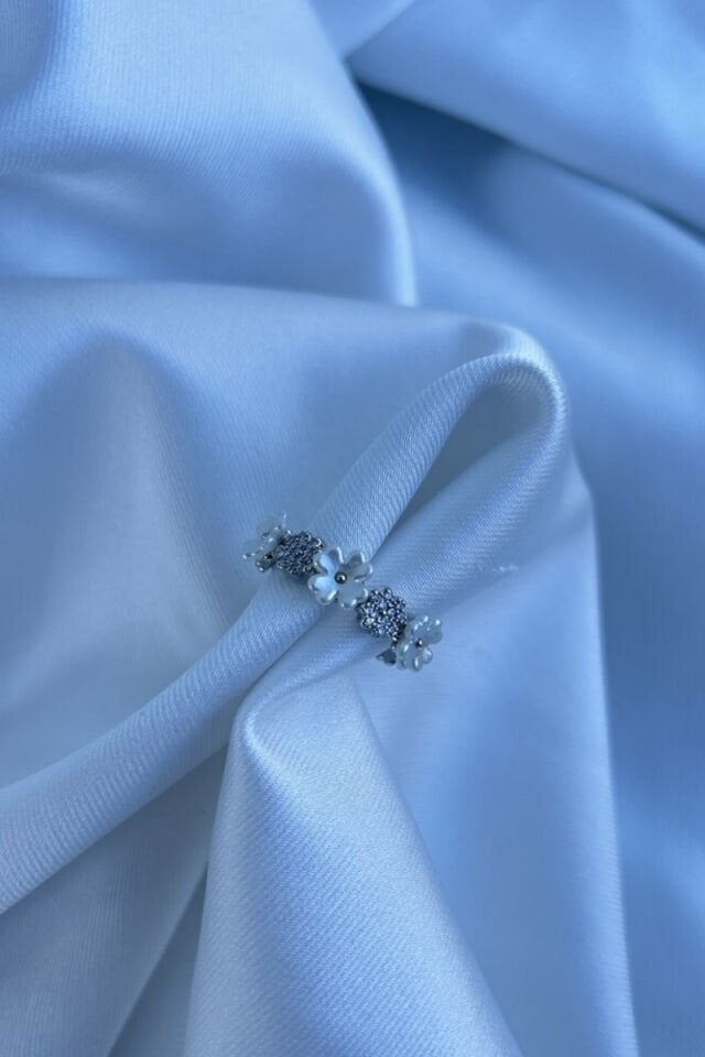Çiçek Model Tasarım Çiçek Yüzük (silver)