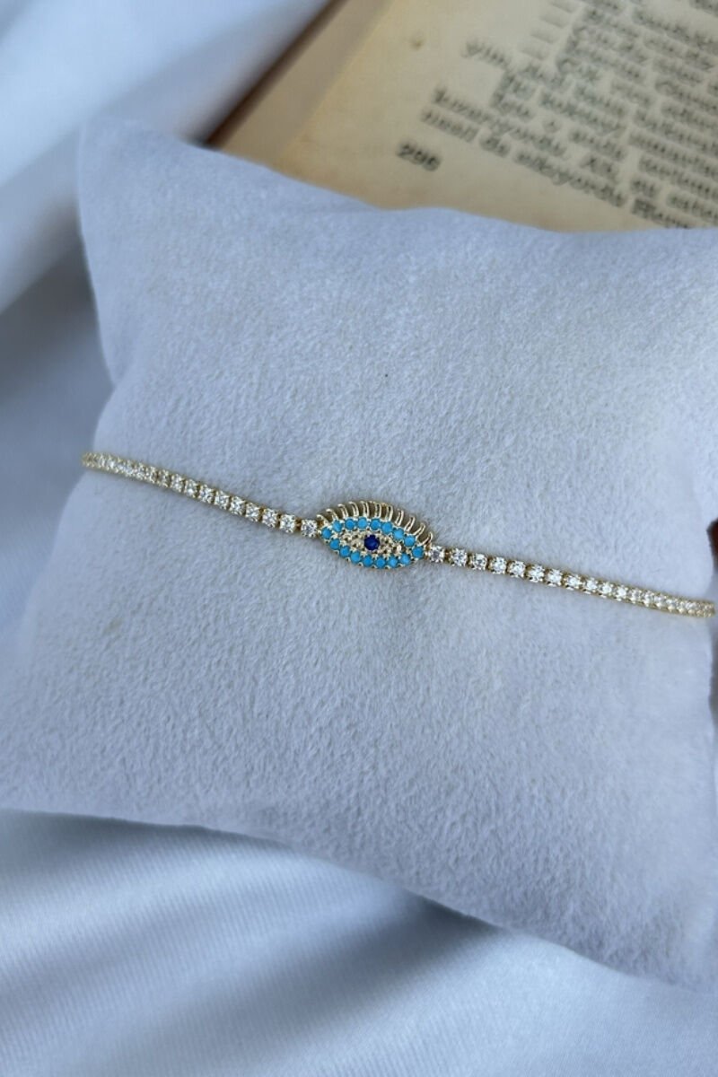 Göz Detaylı Su Yolu Bileklik (gold)