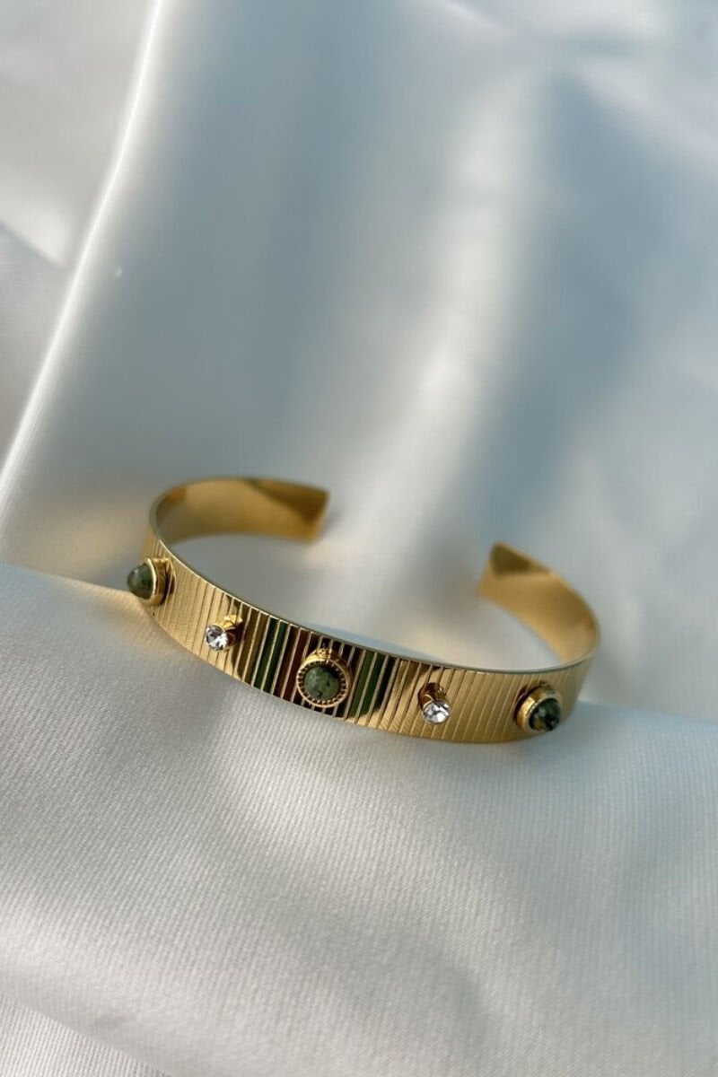 Labradorit Taş Detaylı Bohem Model Bileklik