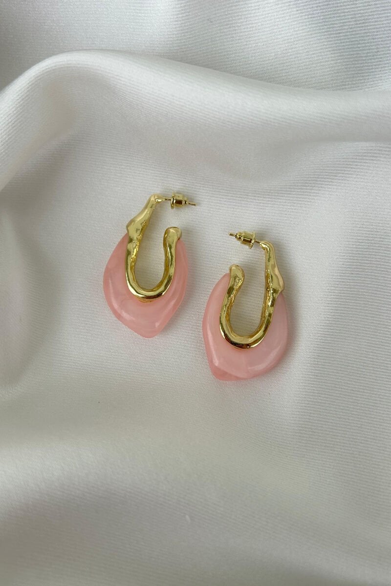 Pembe Kemik Model Tasarım Küpe