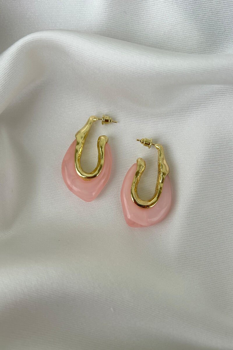 Pembe Kemik Model Tasarım Küpe
