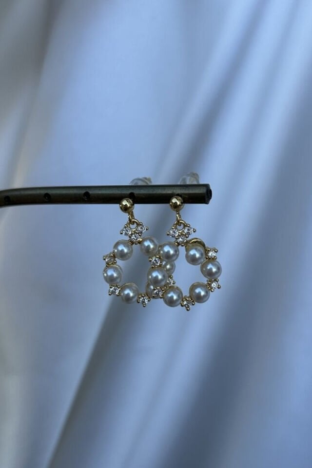 İnci Model Halka Küpe