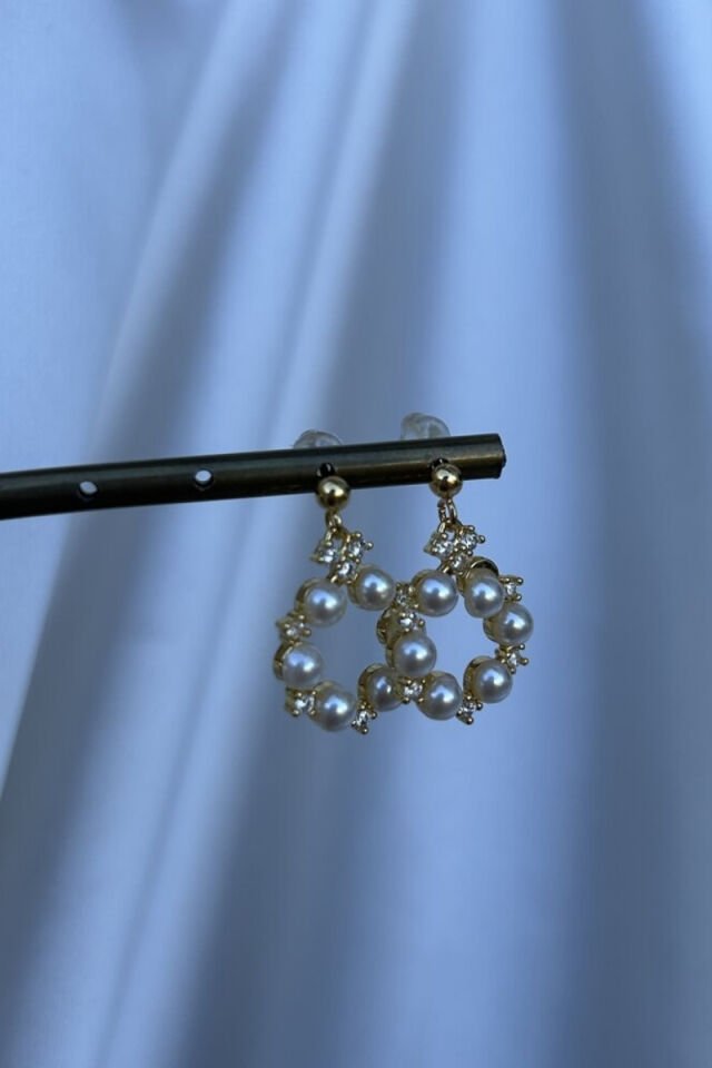 İnci Model Halka Küpe