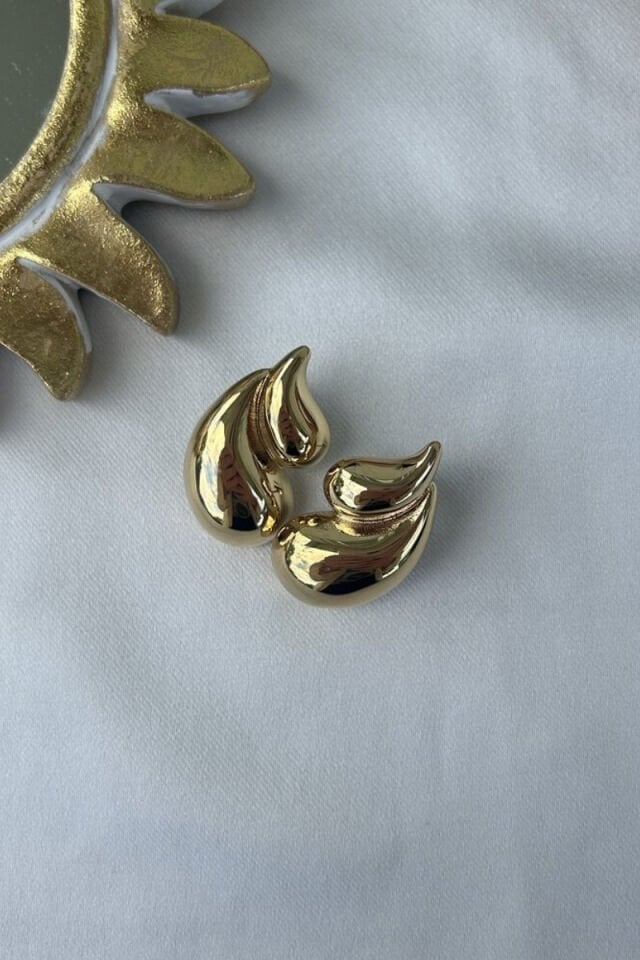 İkili Damla Model Tasarım Küpe