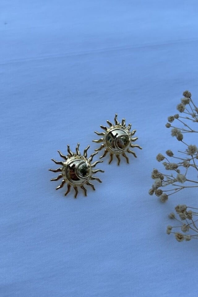 Ay Detaylı Güneş Küpe