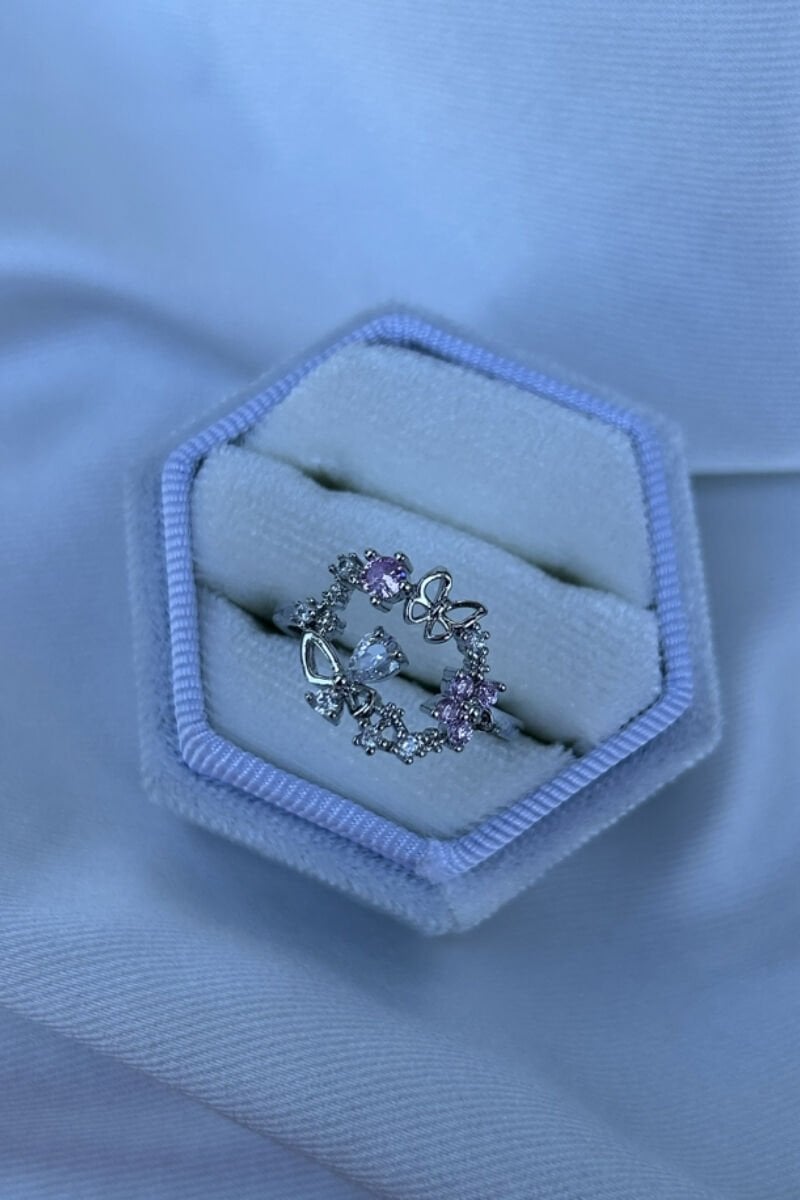 Kelebek Detaylı Tasarım Model Yüzük (silver)