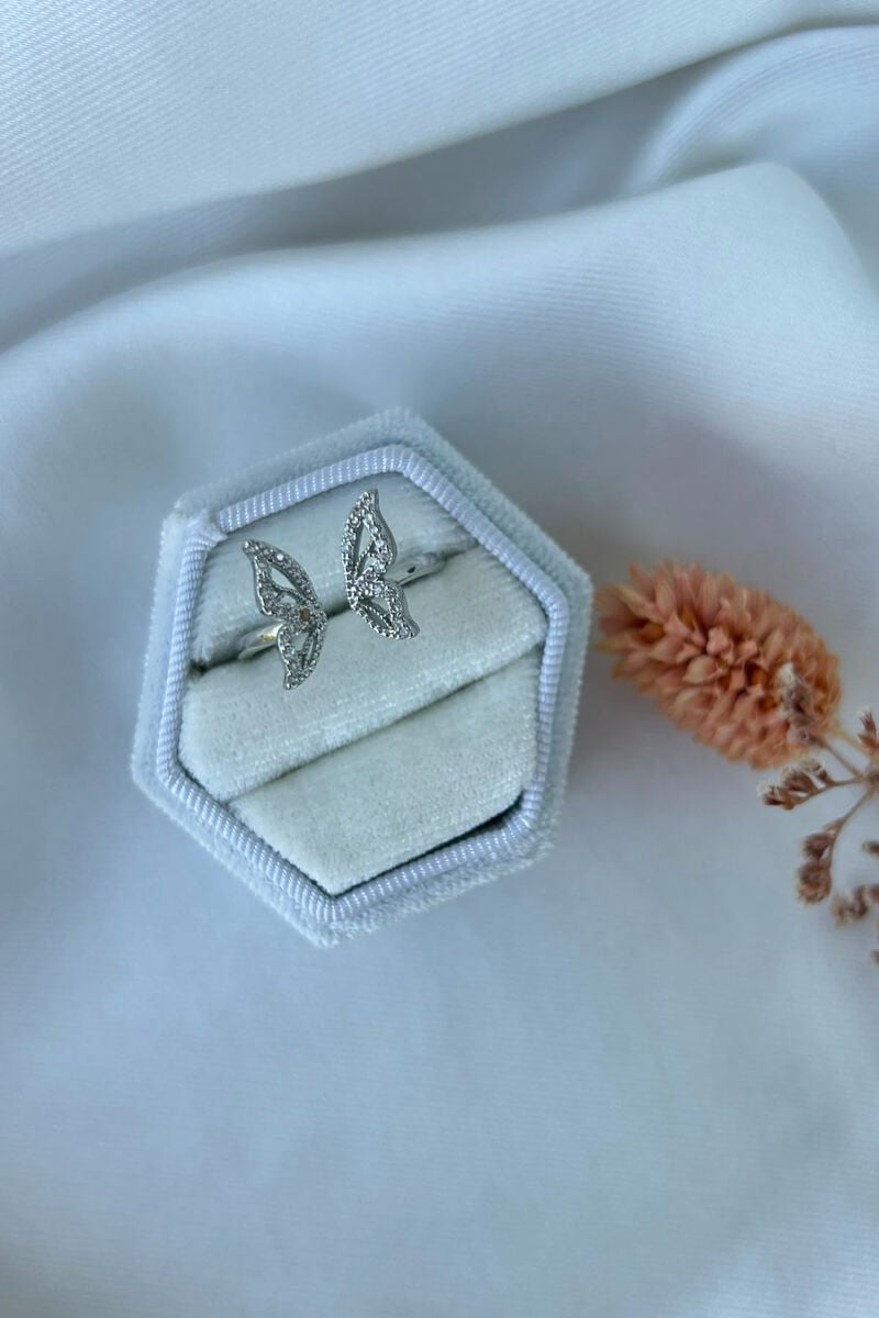 Kelebek Model Tasarım Yüzük (silver)