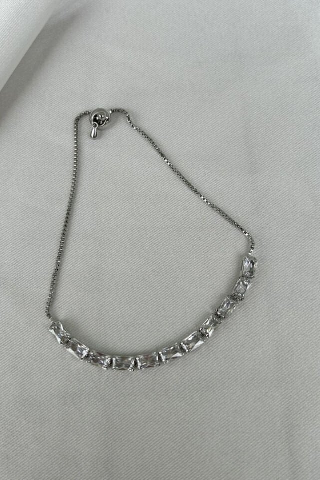 Dikdörtgen Model Su Yolu Bileklik (silver)