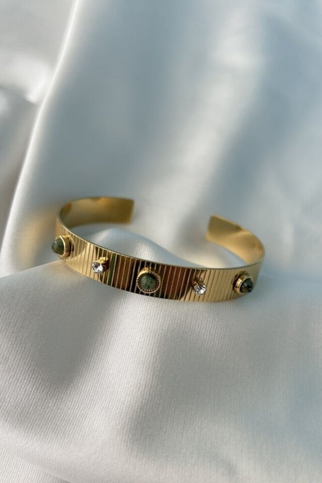 Labradorit Taş Detaylı Bohem Model Bileklik