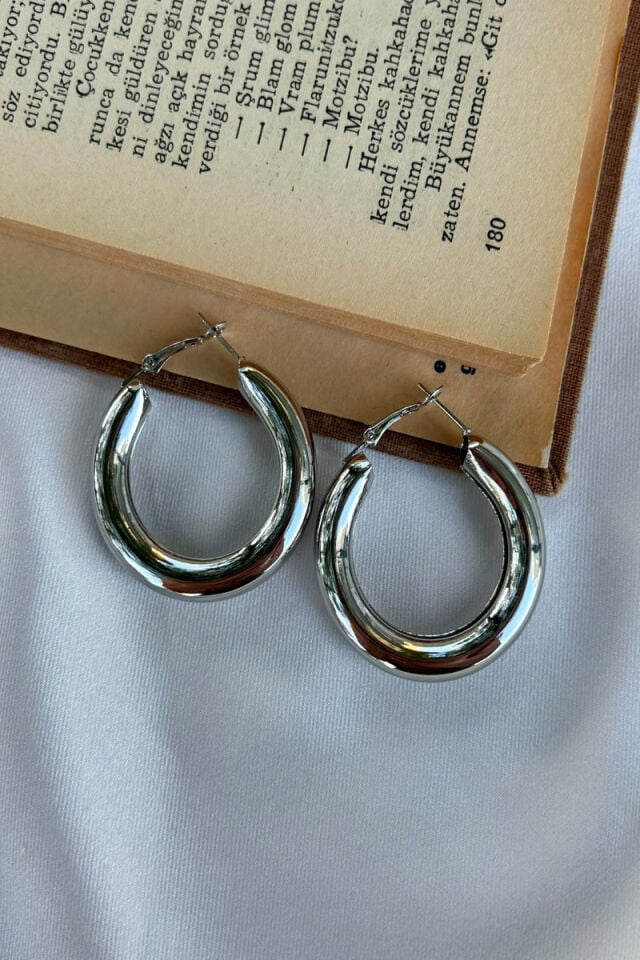 Kalın Halka Küpe(silver)