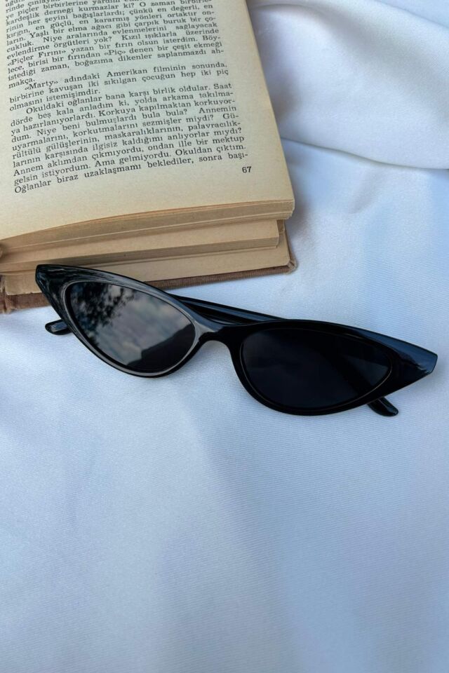 Vintage Kedi Gözü Model Siyah Gözlük