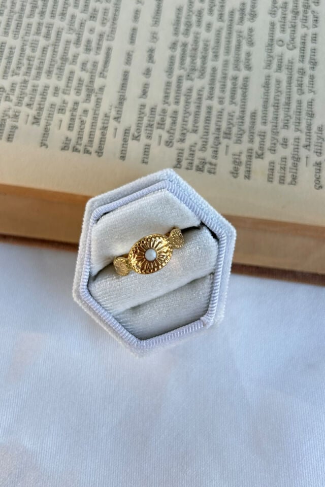 Beyaz Güneş Model Vintage Yüzük
