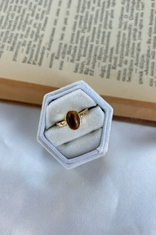 Kehribar Oval Taş Yüzük