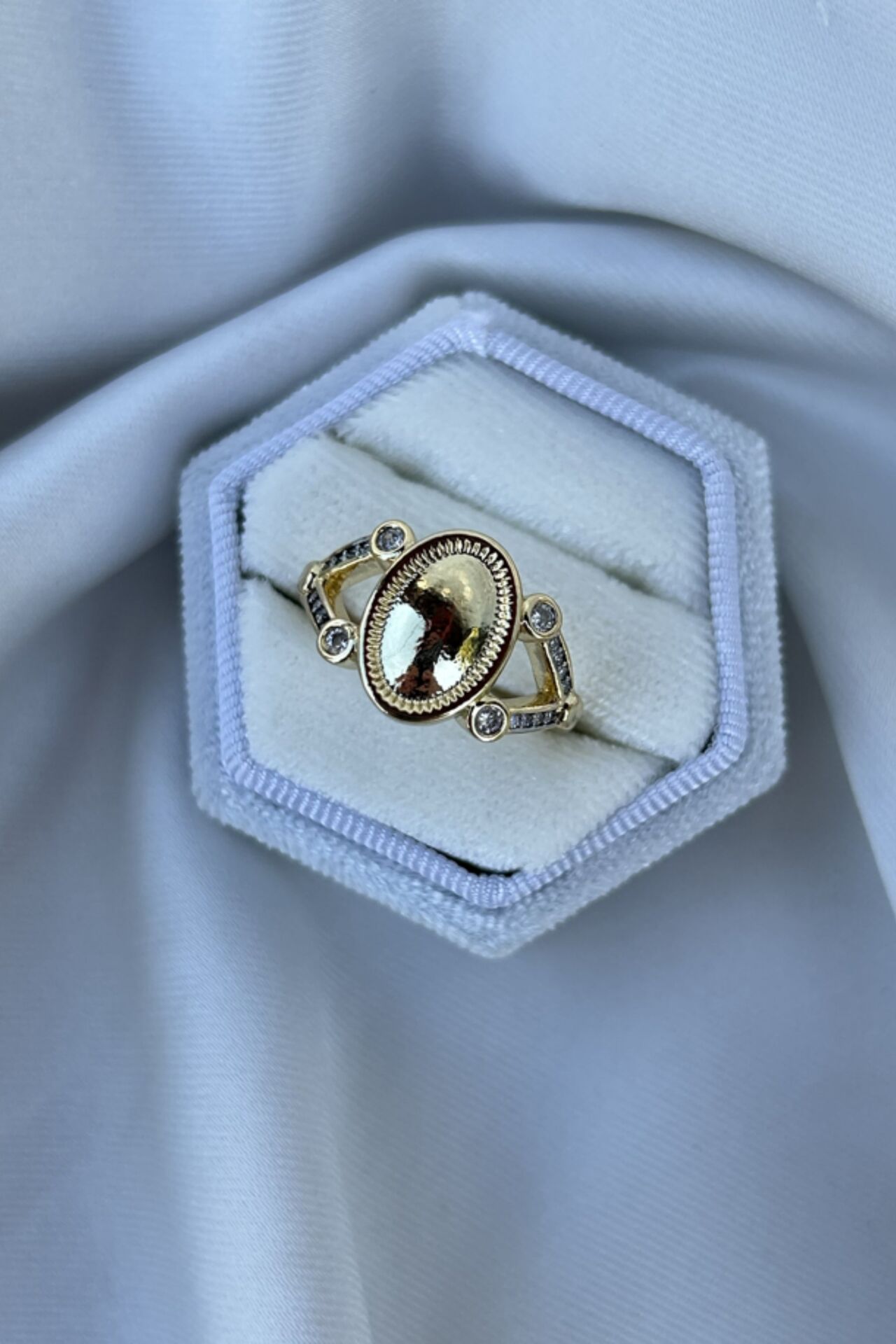 Oval Vintage Model Tasarım Yüzük