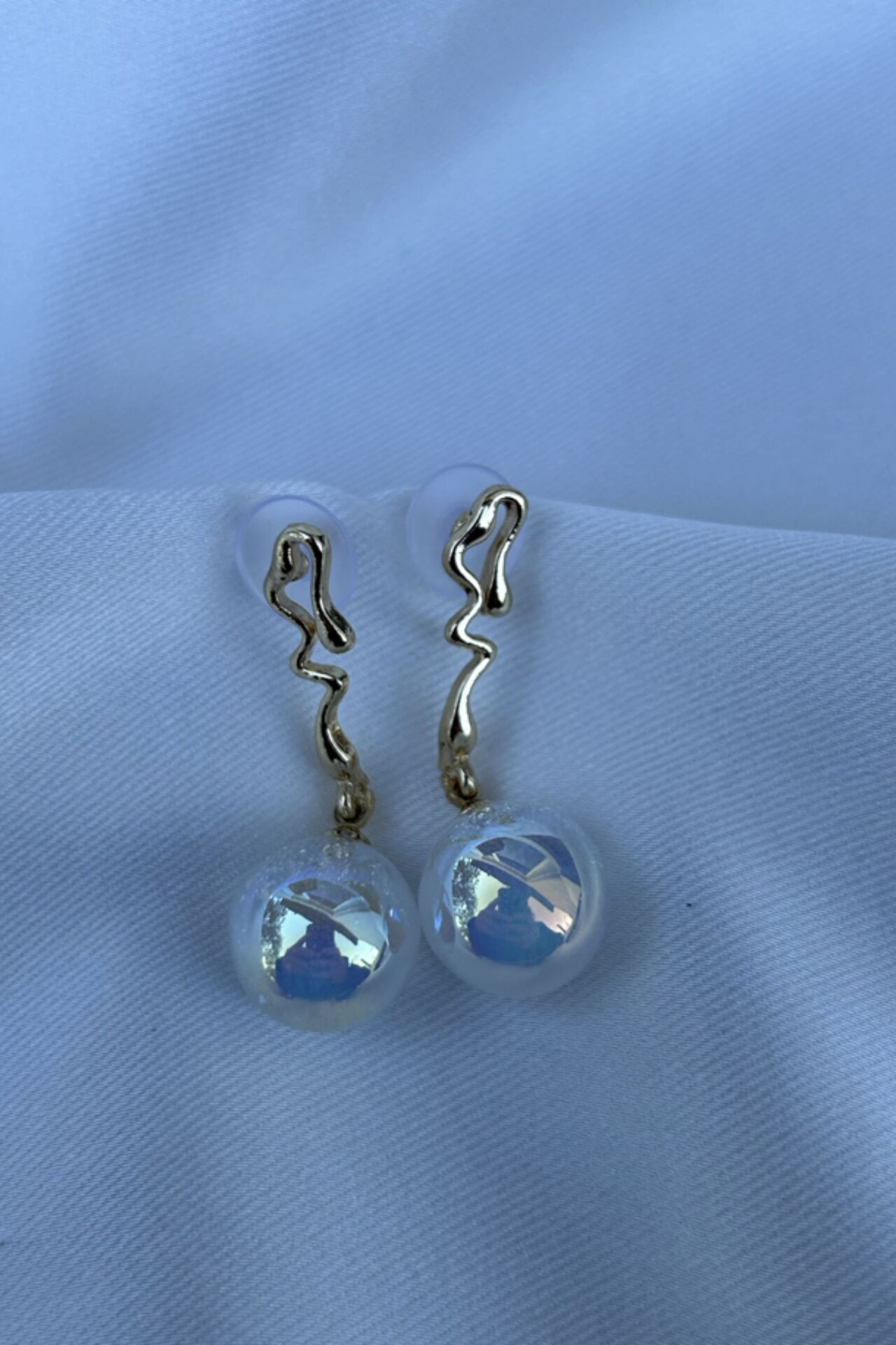 Sedefli İnci Model Tasarım Küpe