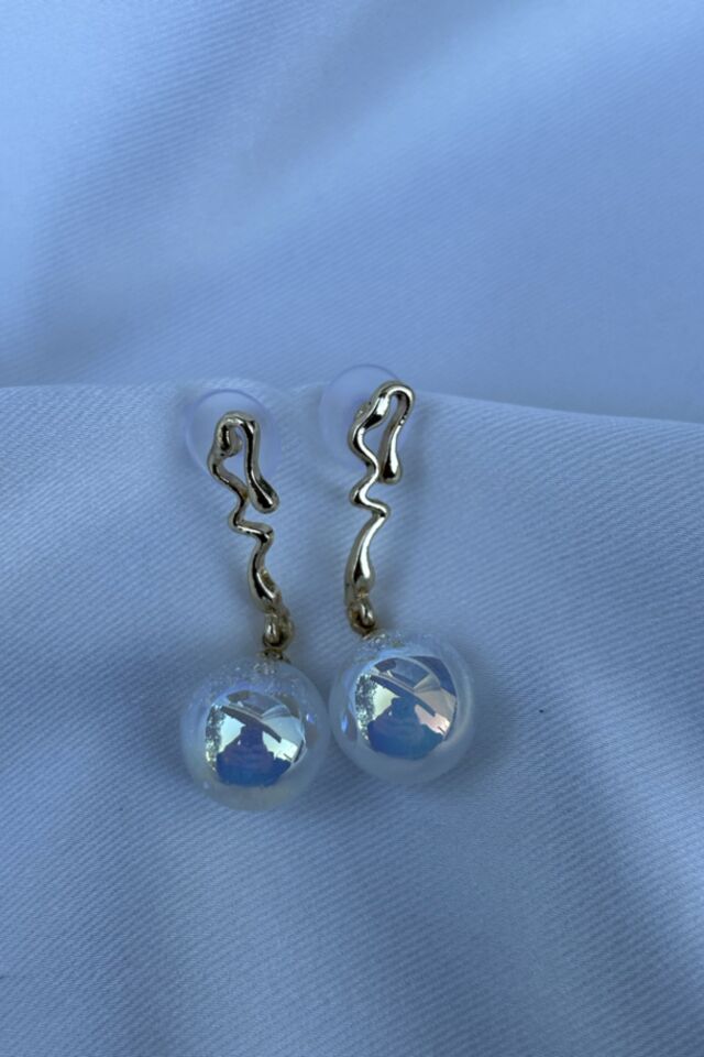 Sedefli İnci Model Tasarım Küpe