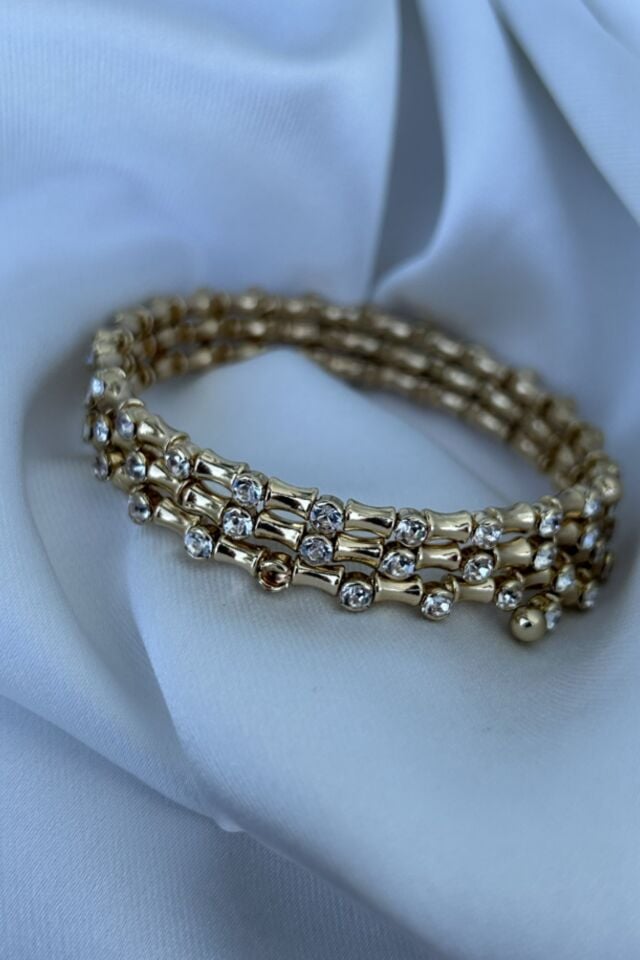 Üçlü Birleşik Kristal Taş Kemik Model Bileklik