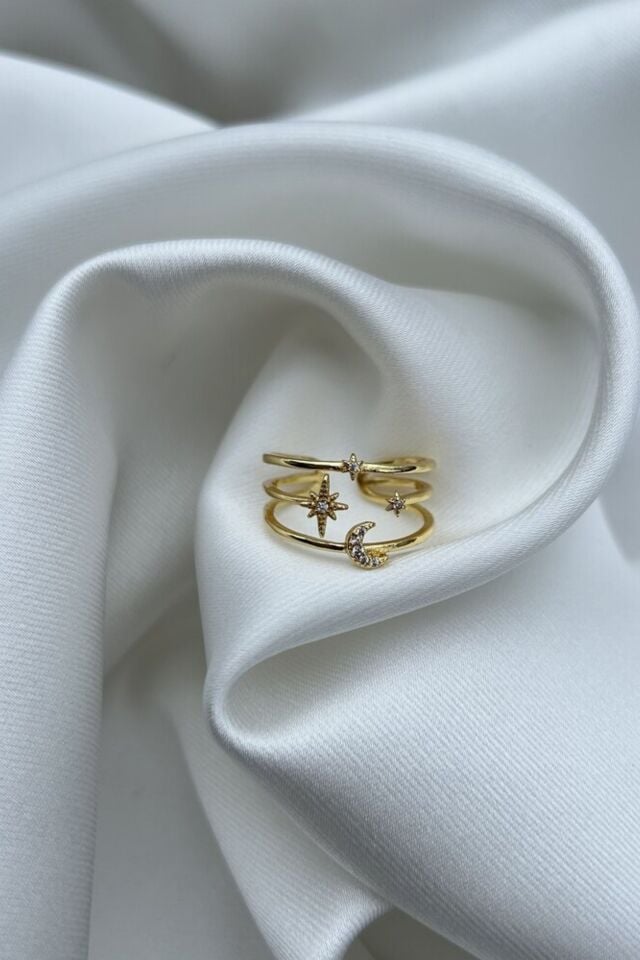 Ay Yıldız Tasarım Yüzük