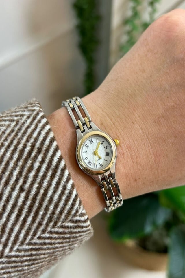 Minimal Model Gold &Silver Metal Kordon Saat