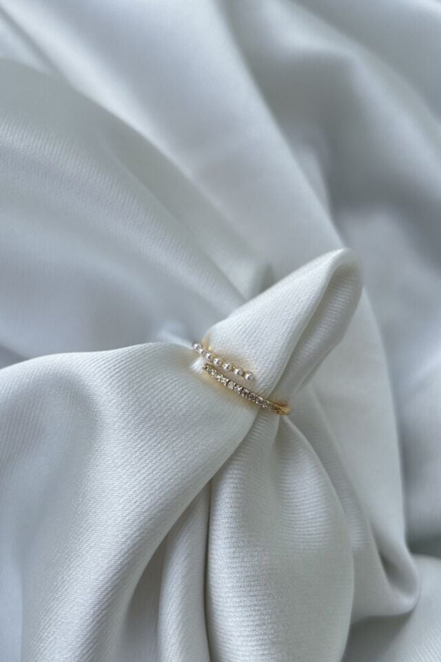 İnci Detaylı Tasarım Yüzük