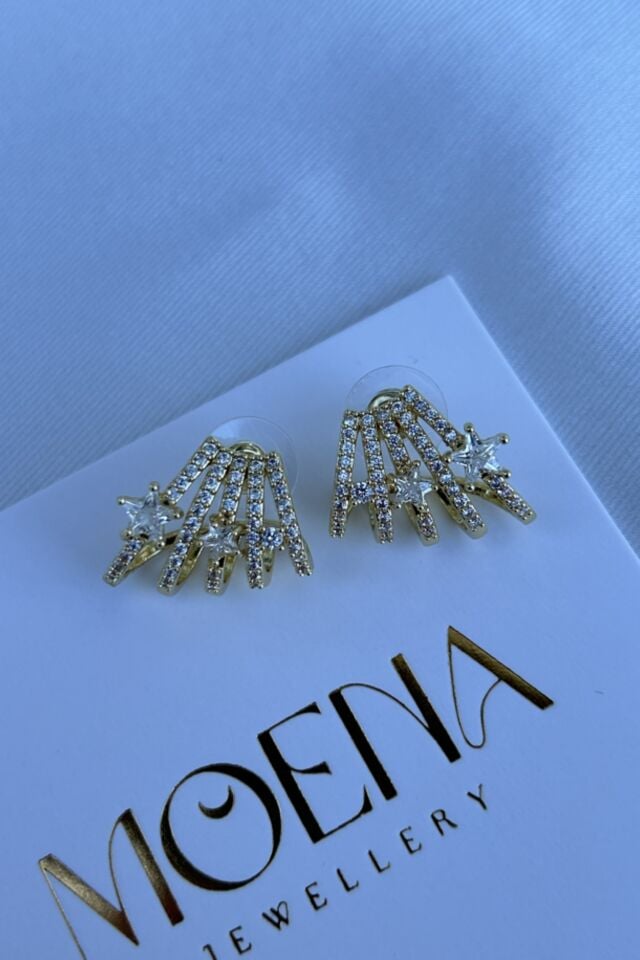 Yıldız Detaylı Çoklu Görünüm Tasarım Küpe