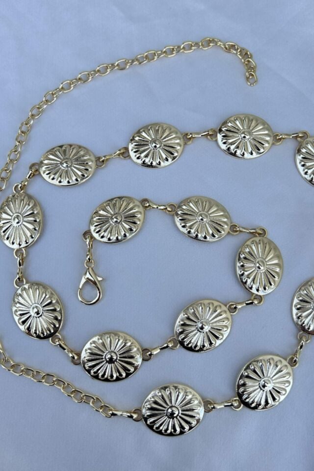 Oval Bohem Model Gold Kemer