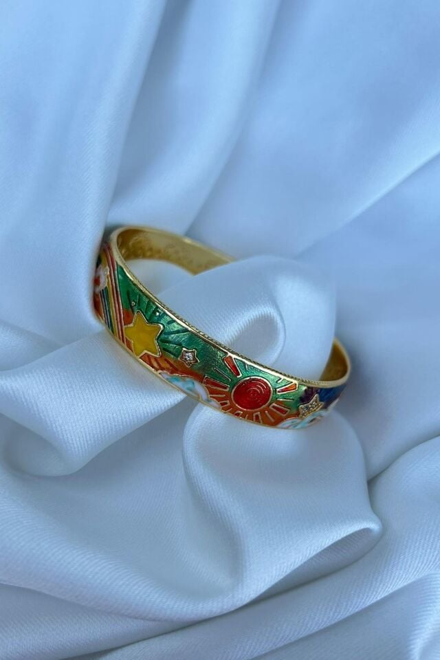 Güneş ve Ay Renkli  Tasarım Bilezik