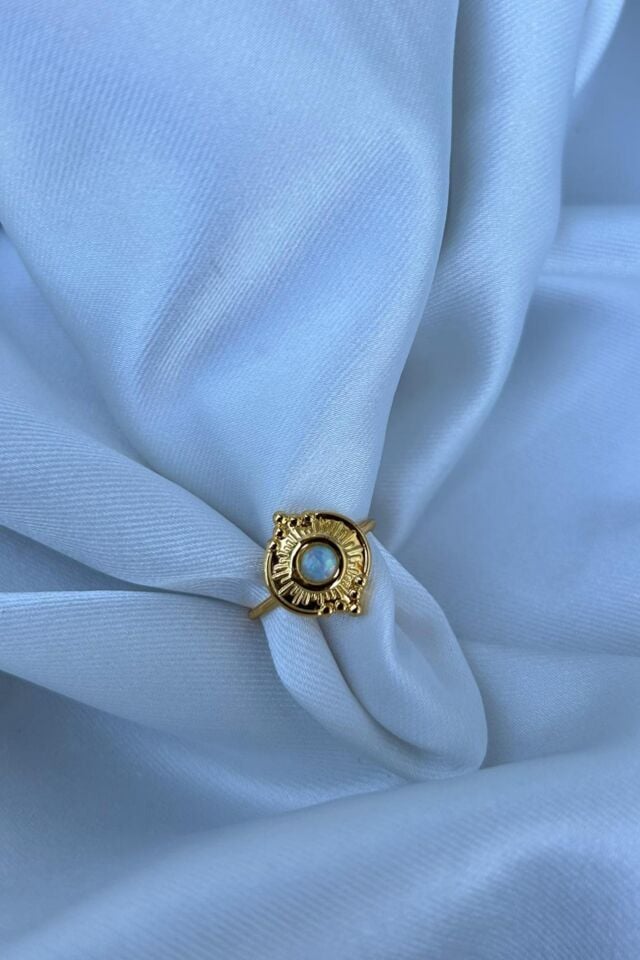 Opal Taş Vintage Model Tasarım Yüzük