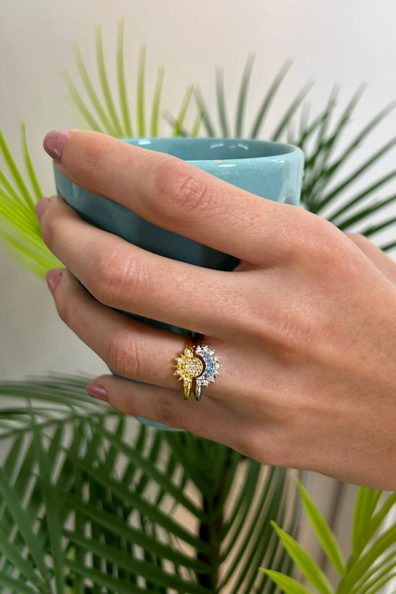 Ay ve Güneş Çift Yüzük