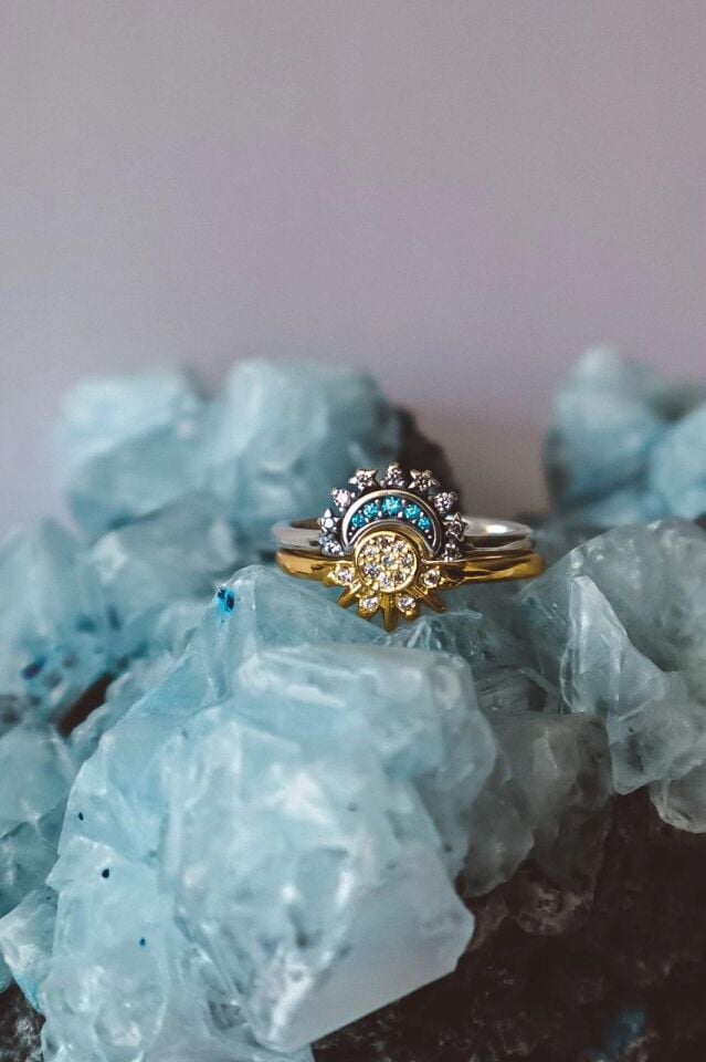 Ay ve Güneş Çift Yüzük