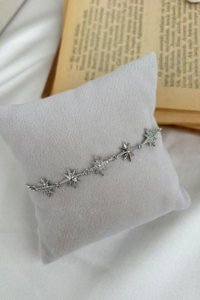 Kutup Yıldızı Asansör Model Bileklik(silver)