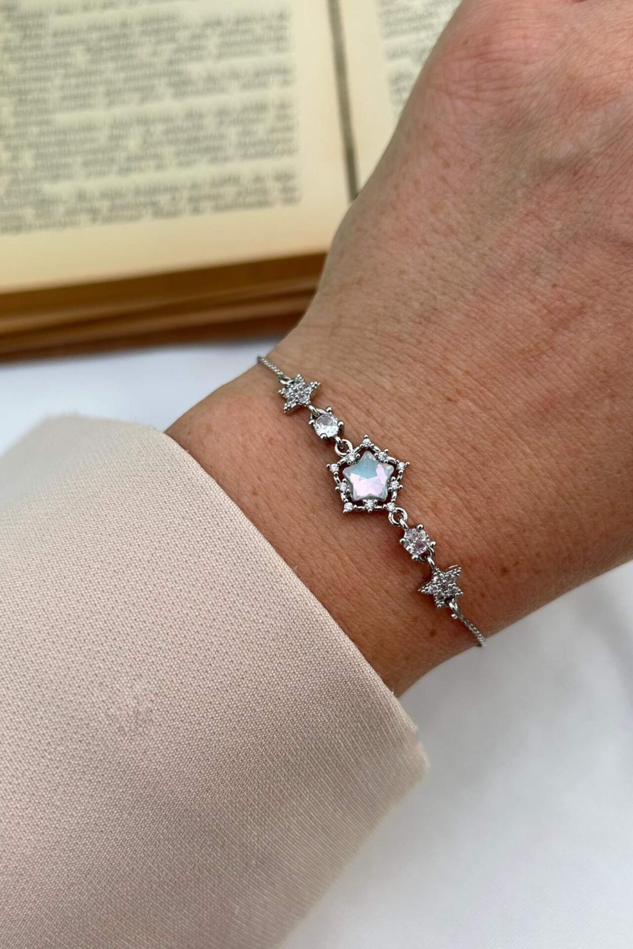 Sedefli Yıldız Model Bileklik