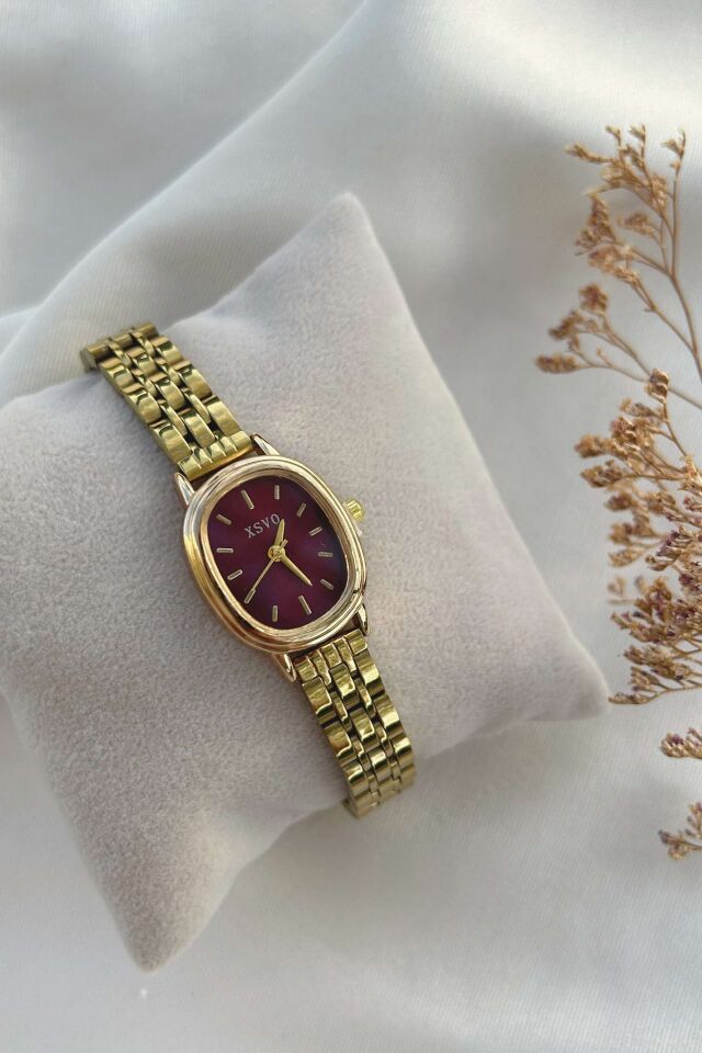 Vintage Minimalist Şık Oval Saat