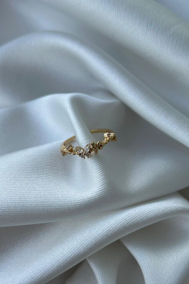 Minimal Model Kelebek Detaylı Yüzük