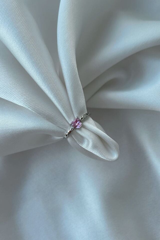 Pembe Kalp Model Yüzük