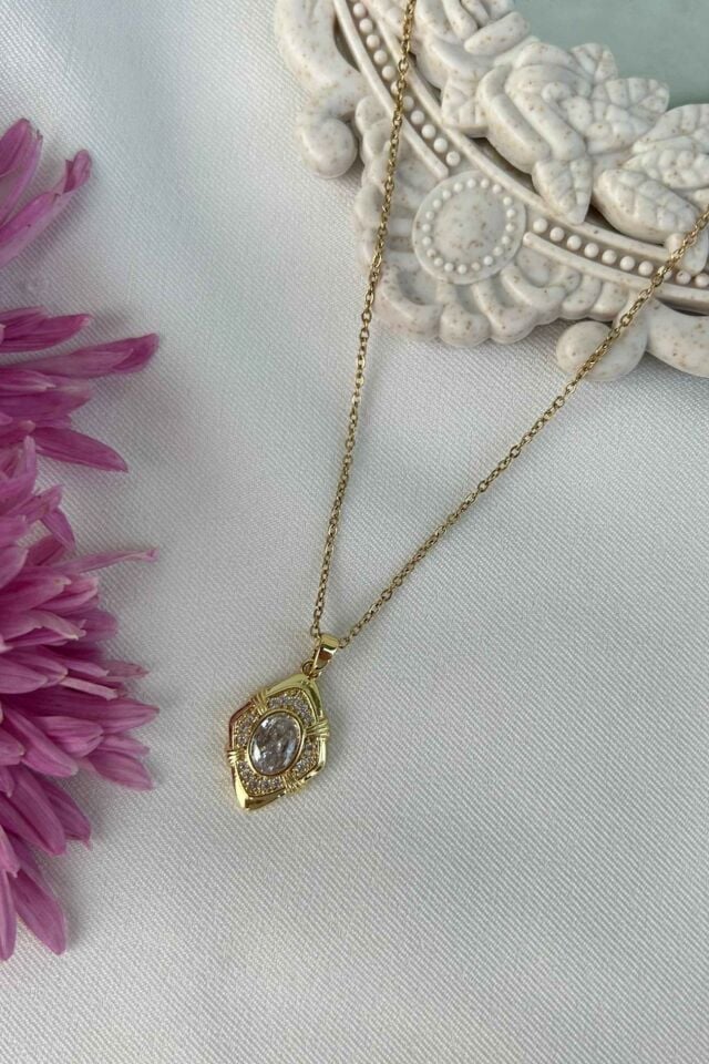 Kristal Taş Tasarım Model Kolye