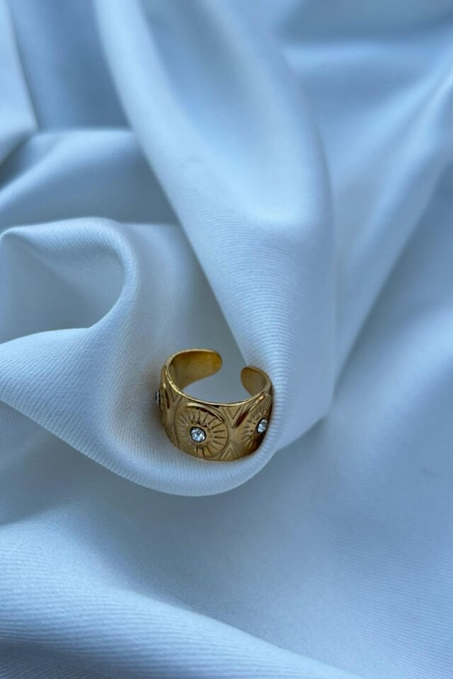 Kristal Taş Detaylı Tasarım Model Yüzük