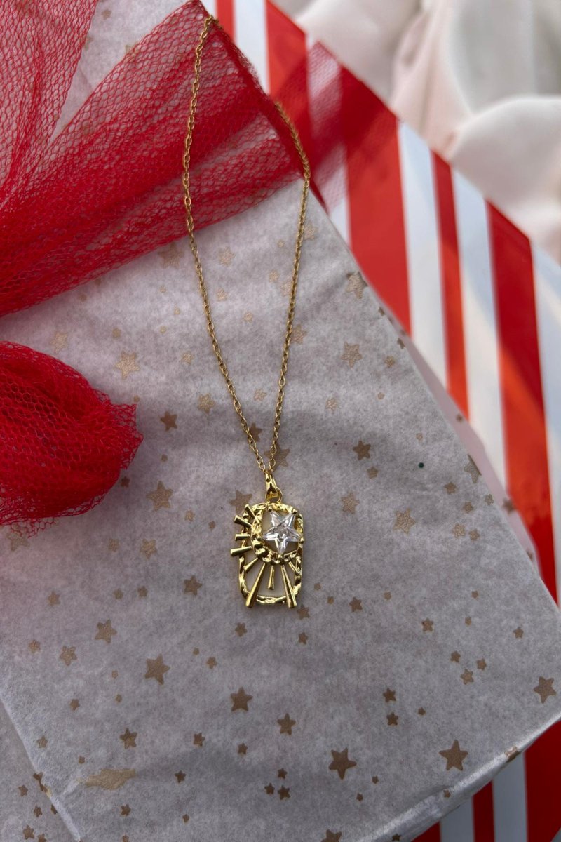 Ay ve Yıldız Model Tasarım Kolye