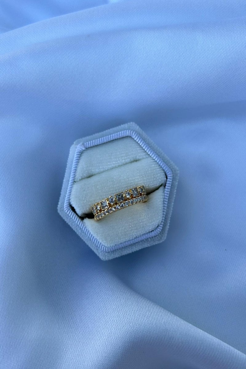 Tam Tur Kristal Taş Tasarım Yüzük