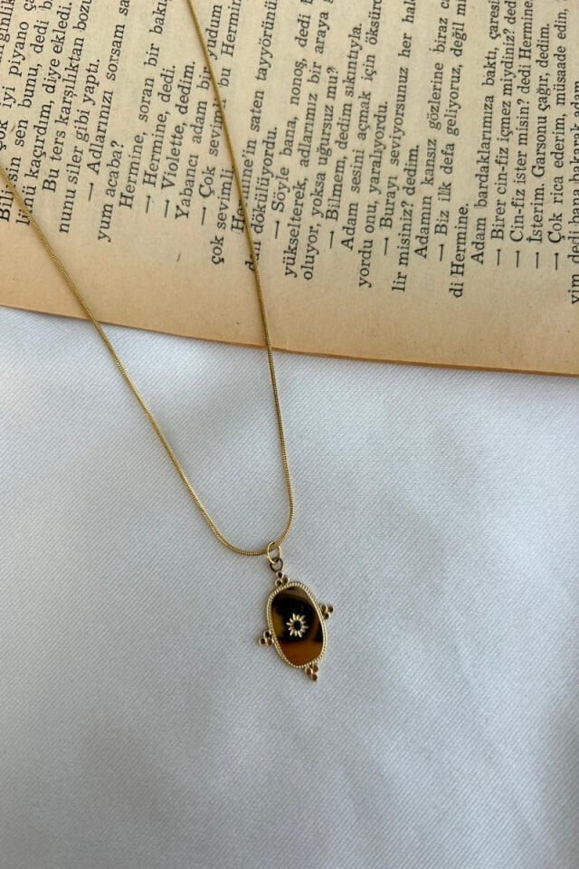 Etnik Model Plaka Kolye