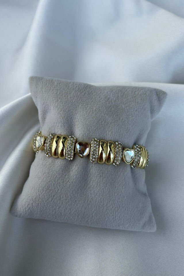 Kalp Detaylı Lastik Model Bileklik