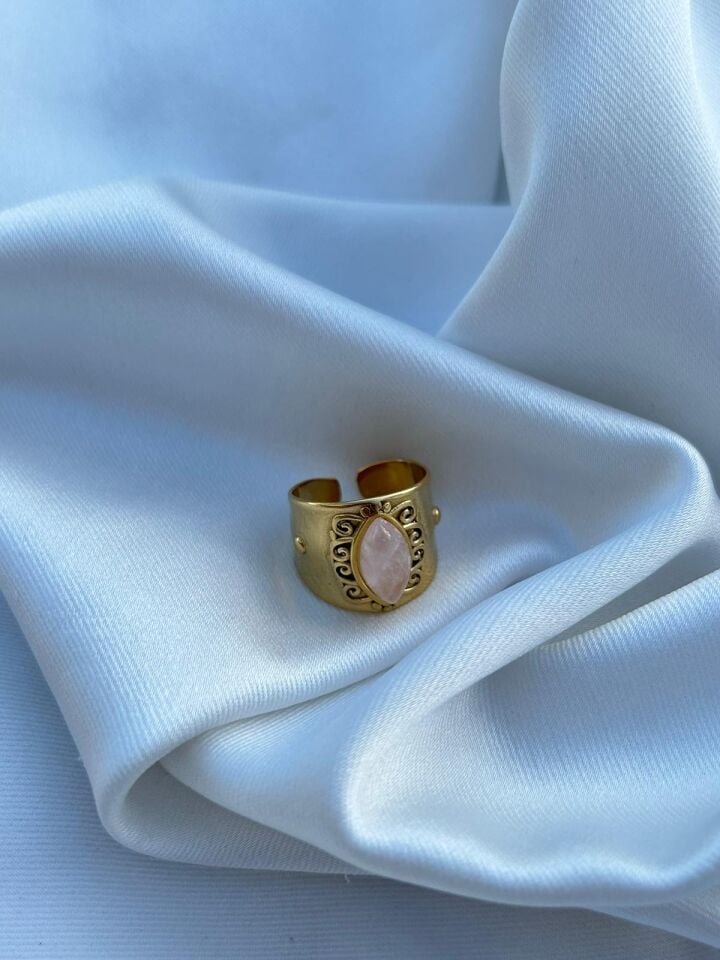 Ay Taşı Vintage Model Büyük Yüzük