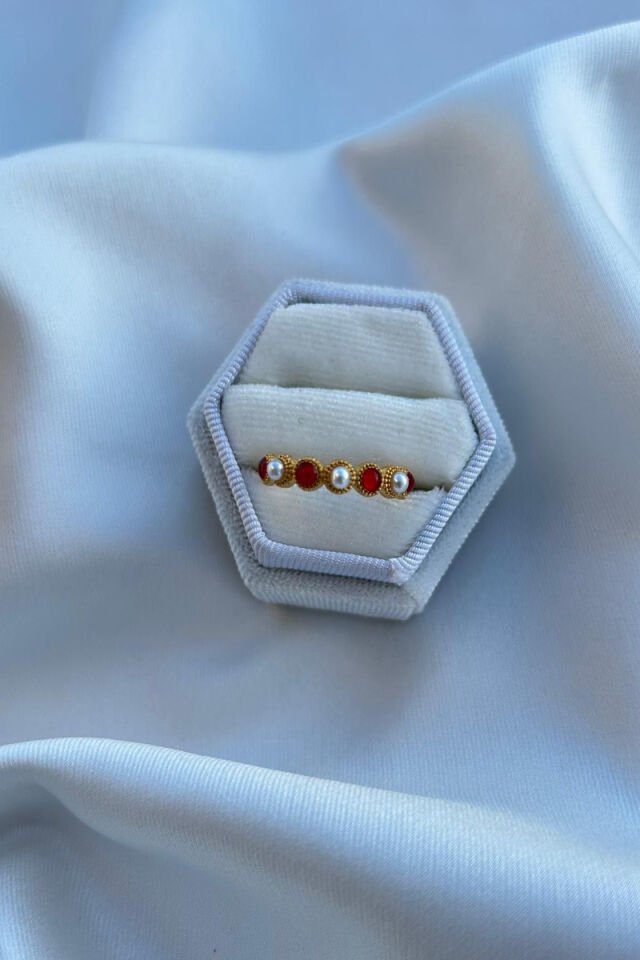 İnci Detaylı Vintage Model Yüzük